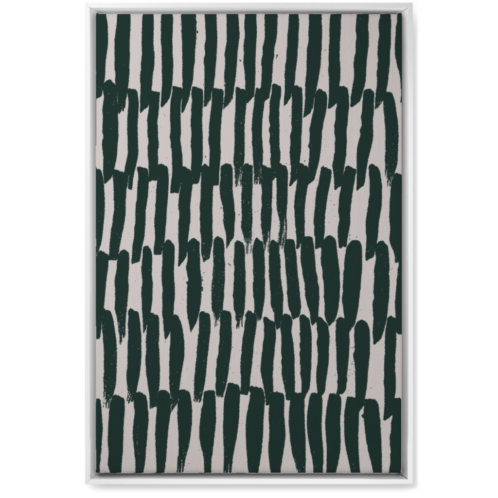 Uneven Stripes - Neutral Wall Art, White, Single piece, Canvas, 20x30, Beige, Pearl