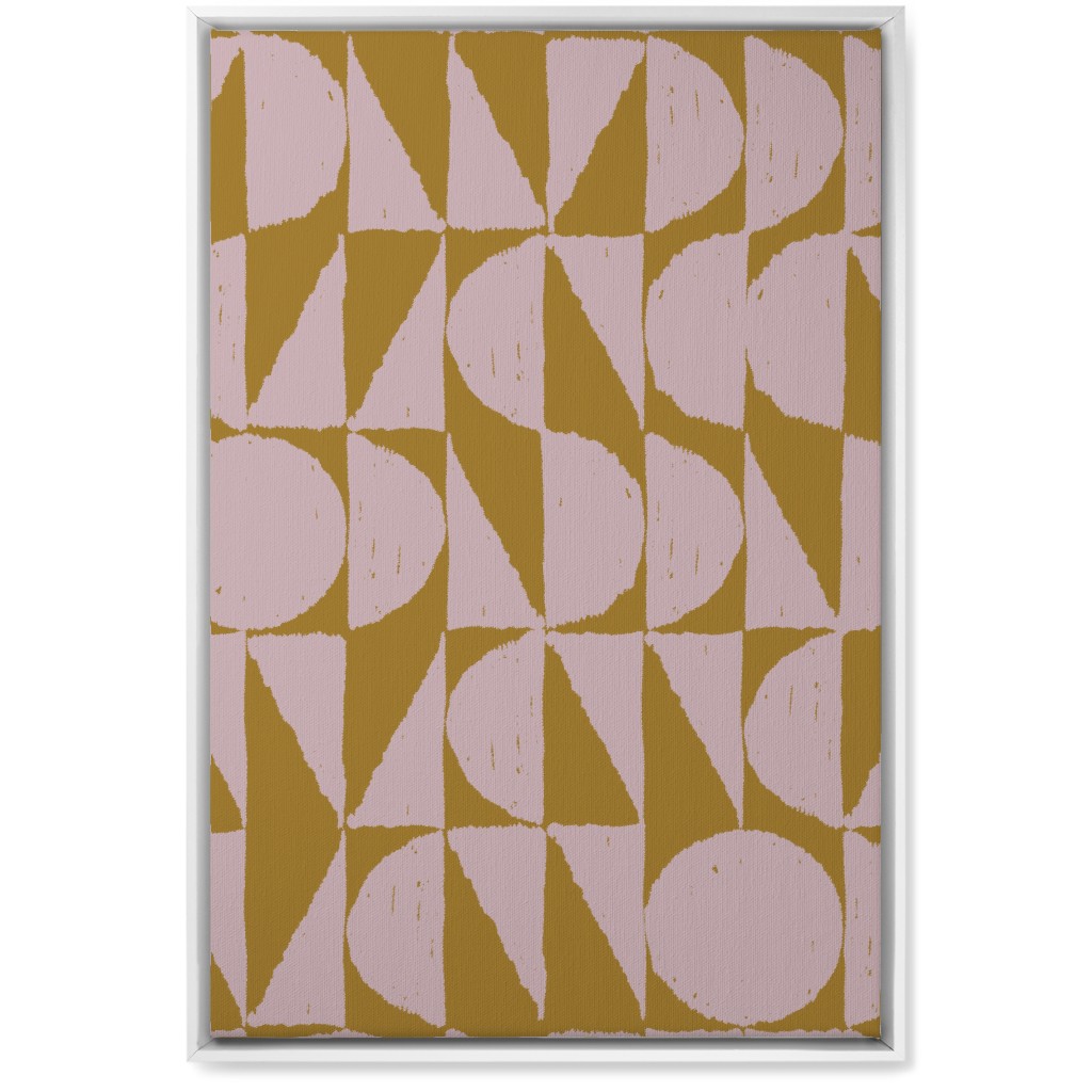 Mod Shapes Wall Art, White, Single piece, Canvas, 20x30, Multicolor