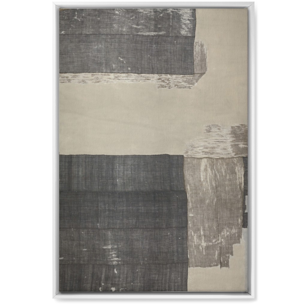 Threads - Gray Wall Art, White, Single piece, Canvas, 20x30, Gray