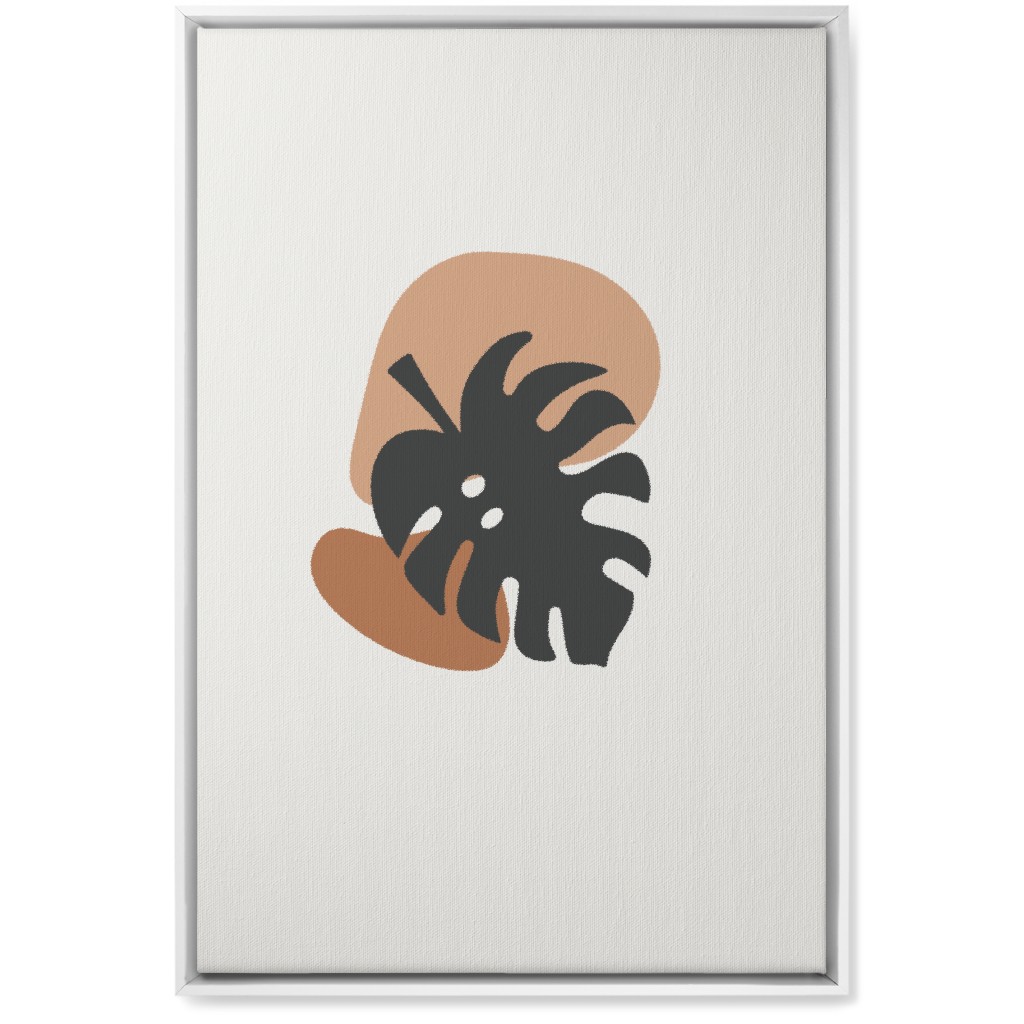 Shapes and Fern Leaf Ii Wall Art, White, Single piece, Canvas, 20x30, Multicolor