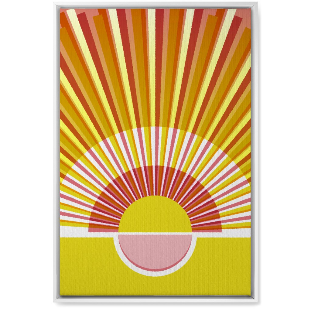 Sunrise Optimism - Warm Wall Art, White, Single piece, Canvas, 20x30, Yellow