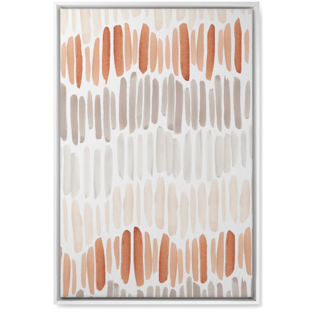 Many Brushstrokes Wall Art, White, Single piece, Canvas, 20x30, Orange