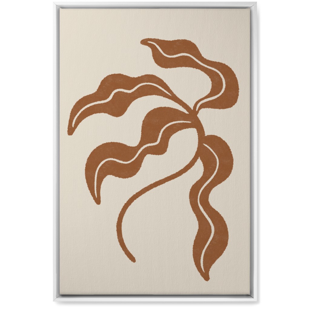 Minimalist Foliage - Neutral Wall Art, White, Single piece, Canvas, 20x30, Beige