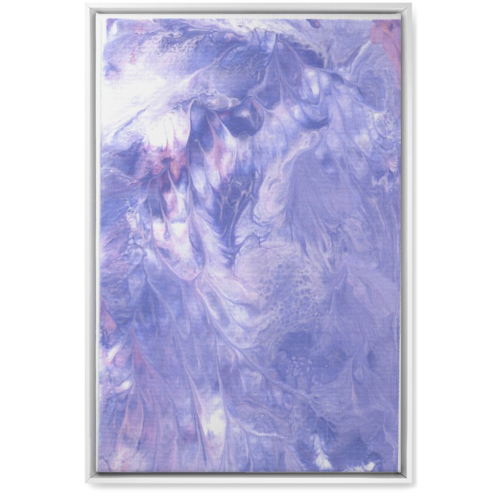 Acrylic Pour - Purple Wall Art, White, Single piece, Canvas, 20x30, Purple, Purple