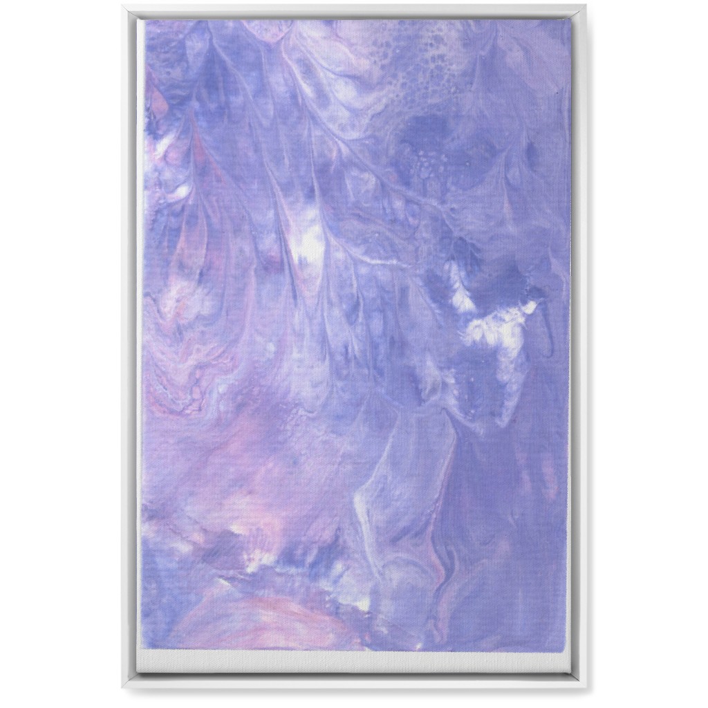 Acrylic Pour Abstract - Purple Wall Art, White, Single piece, Canvas, 20x30, Purple, Purple