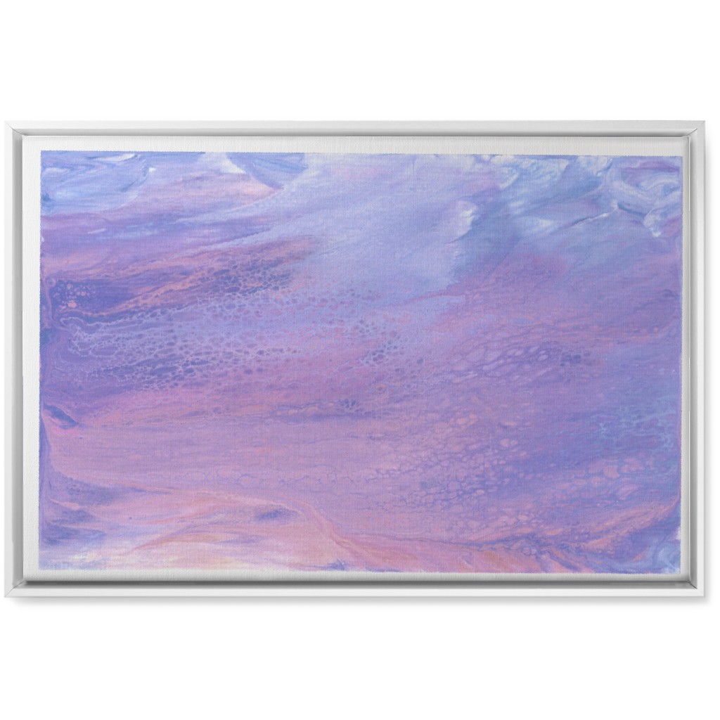 Acrylic Pour Sunset - Purple Wall Art, White, Single piece, Canvas, 20x30, Purple