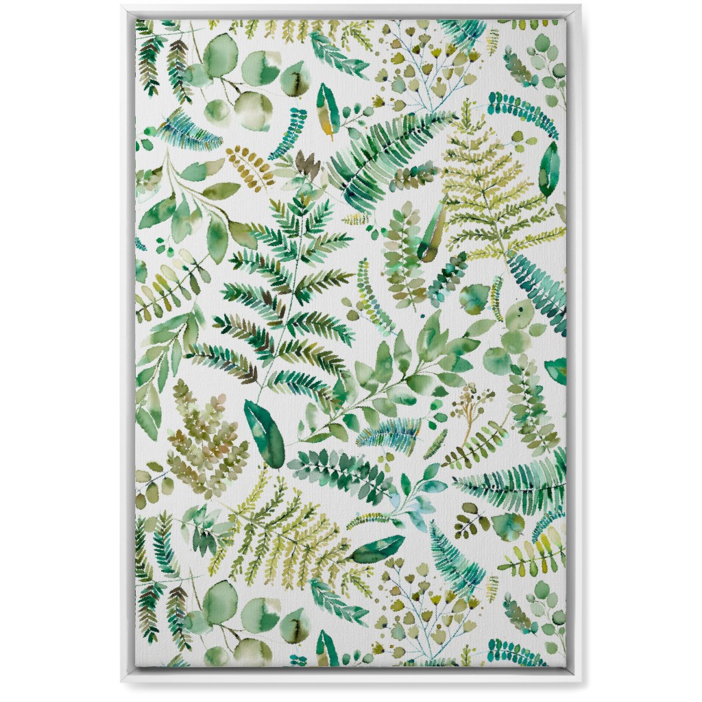 Botanical Collection - Green Wall Art, White, Single piece, Canvas, 20x30, Green