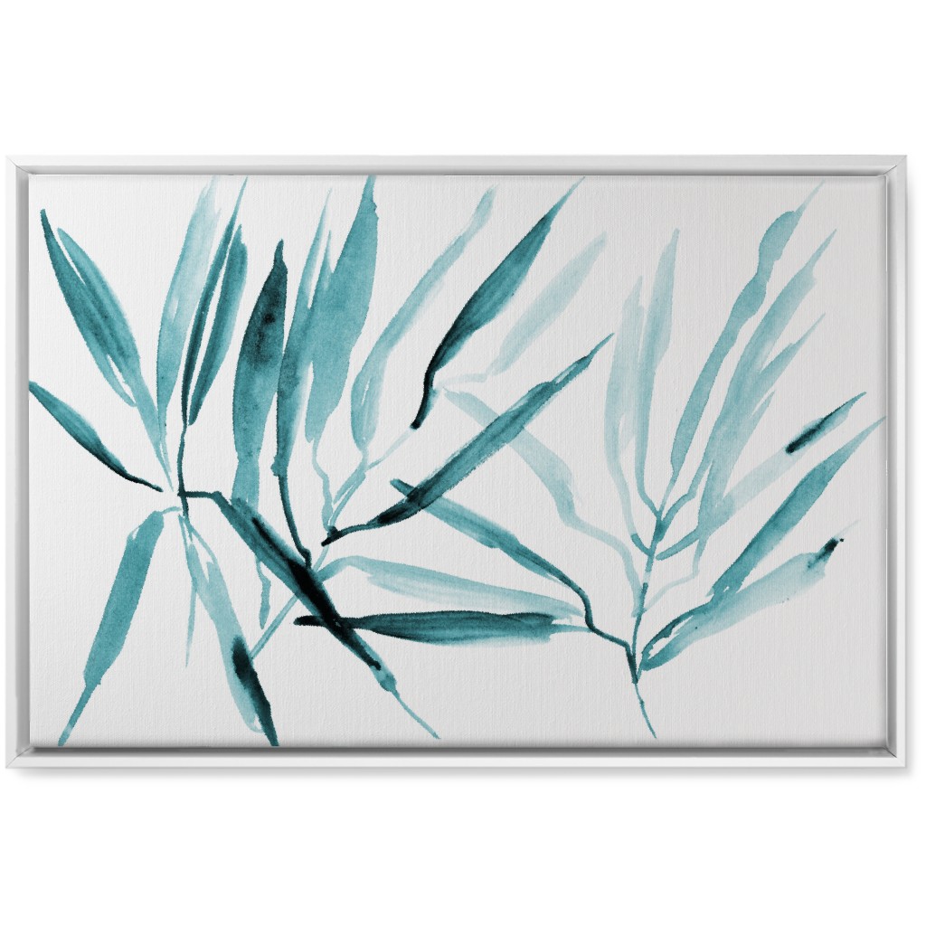 Watercolor Tropical Botanicals Wall Art, White, Single piece, Canvas, 20x30, Blue