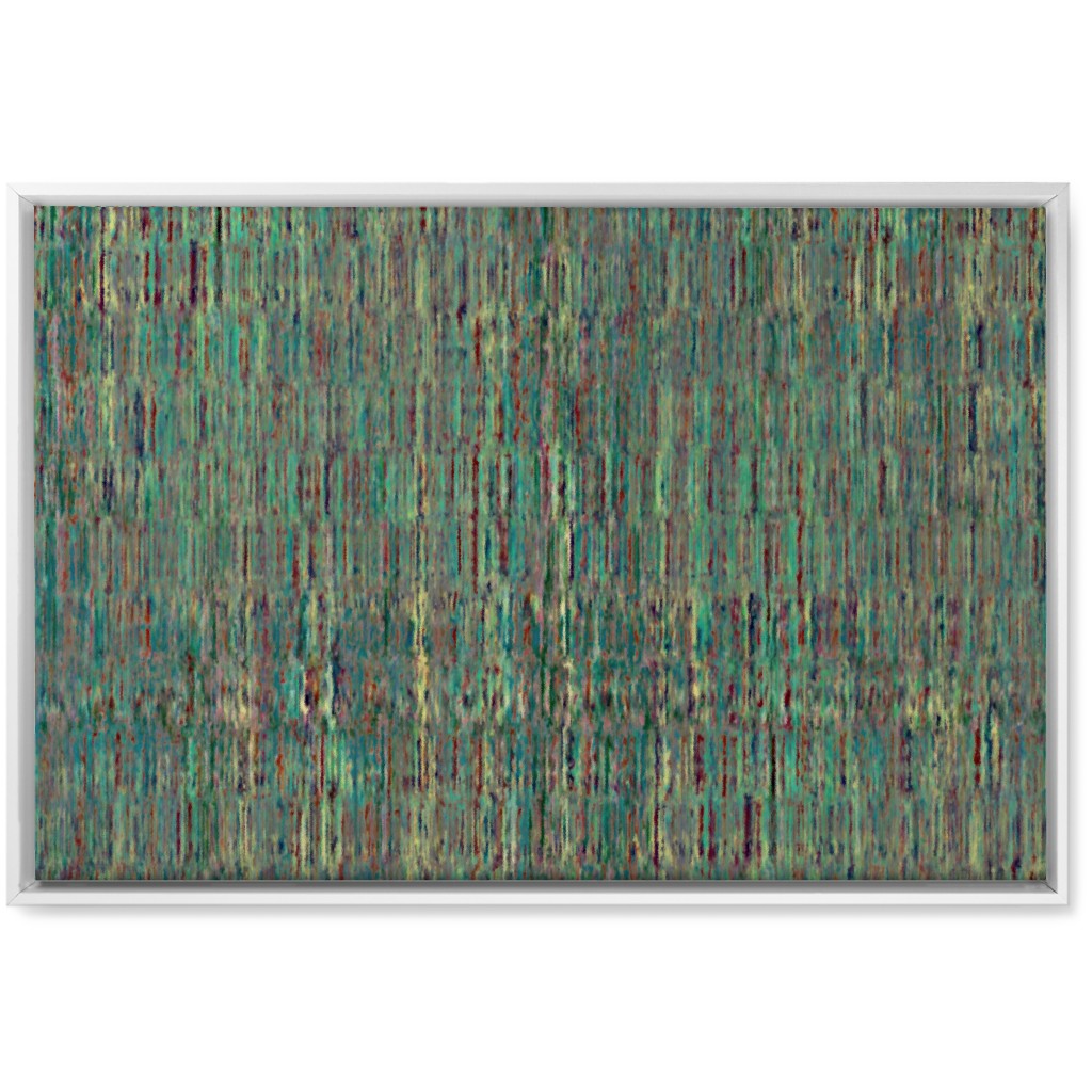 String Theory - Green Wall Art, White, Single piece, Canvas, 20x30, Green