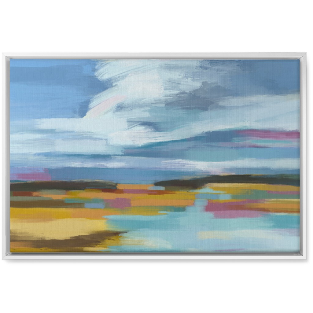 Waters Edge Wall Art, White, Single piece, Canvas, 20x30, Multicolor