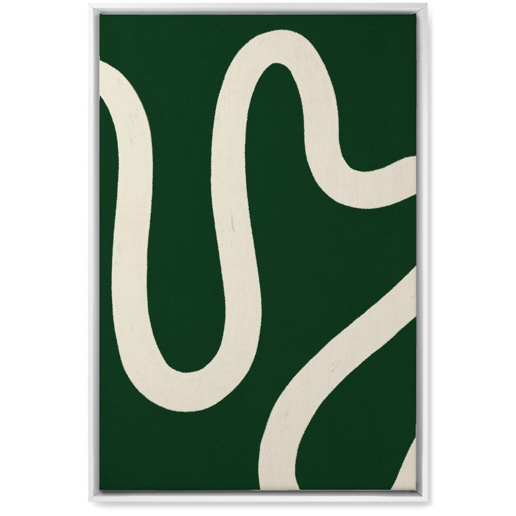 Tangled Brush Strokes Iii Wall Art, White, Single piece, Canvas, 20x30, Green, Kale