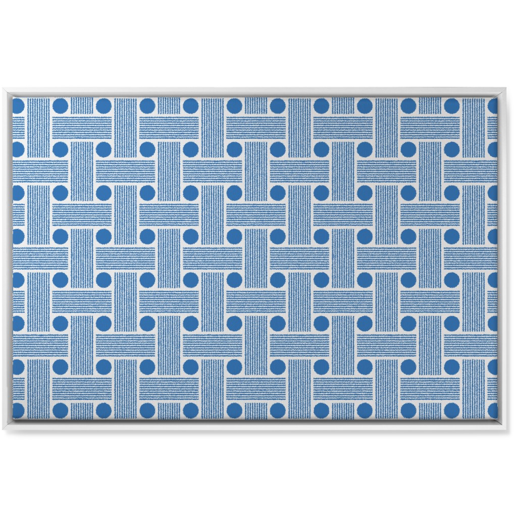 Beams - Blue Wall Art, White, Single piece, Canvas, 24x36, Blue