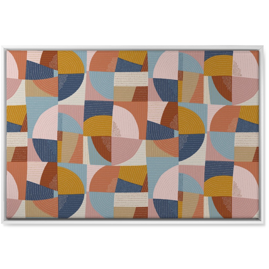 Modern Patchwork - Multi Wall Art, White, Single piece, Canvas, 24x36, Multicolor