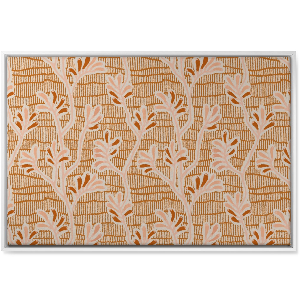 Kangaroo Paw - Floral Wall Art, White, Single piece, Canvas, 24x36, Pink, Bright Pink