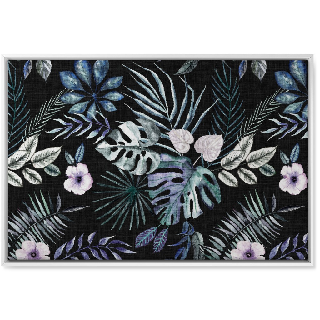 Phantasmagorial Jungle Wall Art, White, Single piece, Canvas, 24x36, Black, Black