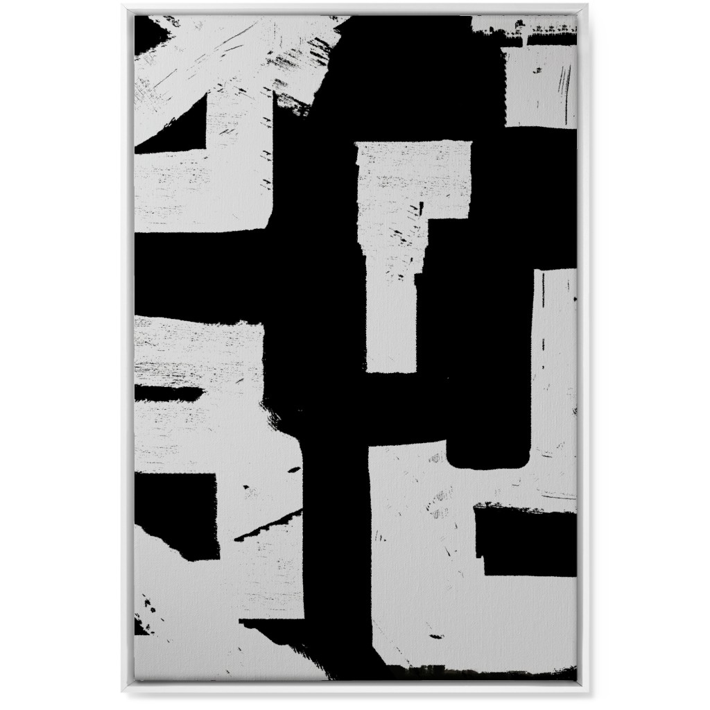 Metropolitan - Neutral Wall Art, White, Single piece, Canvas, 24x36, Black, Black
