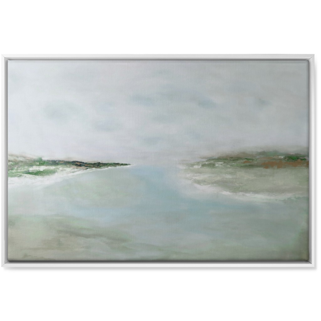 Barrier Islands Wall Art, White, Single piece, Canvas, 24x36, Blue, True Blue