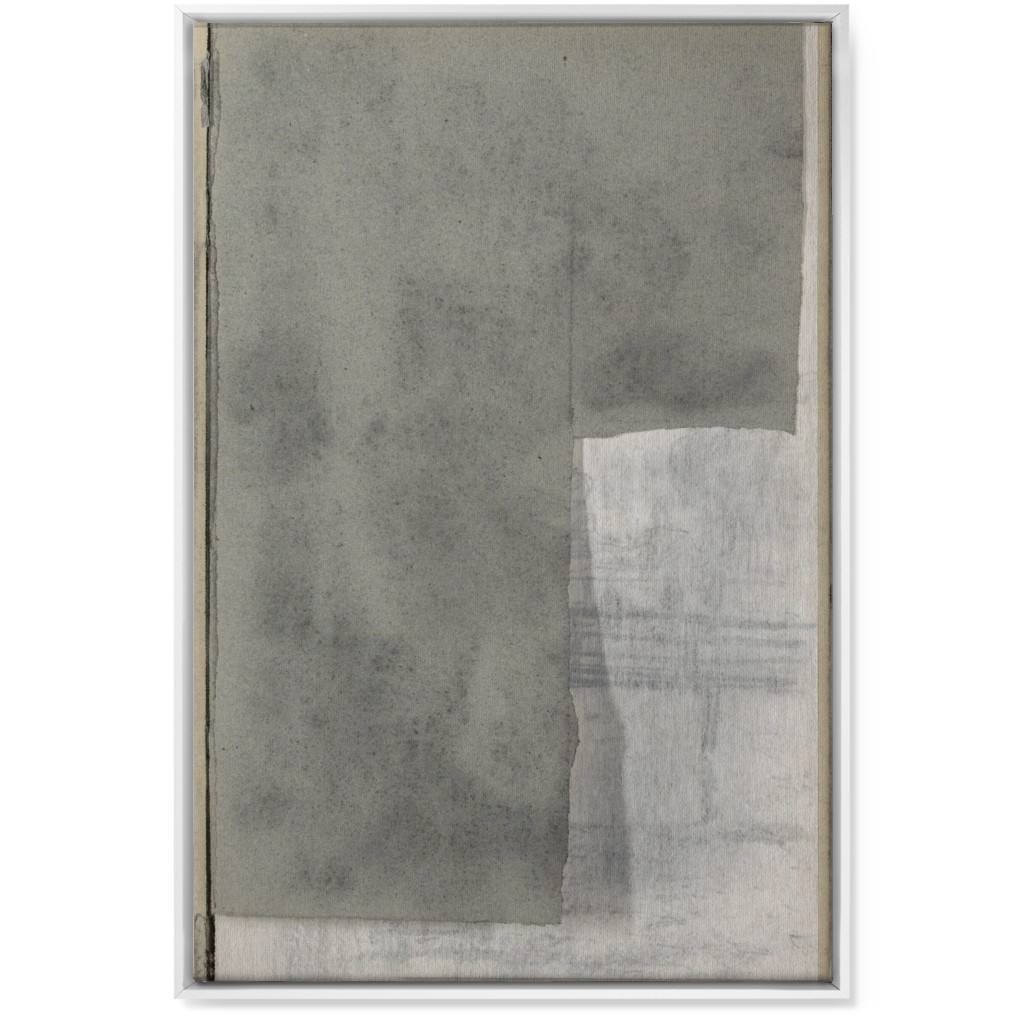 Right Graphite Diptych Wall Art, White, Single piece, Canvas, 24x36, Gray, Gray