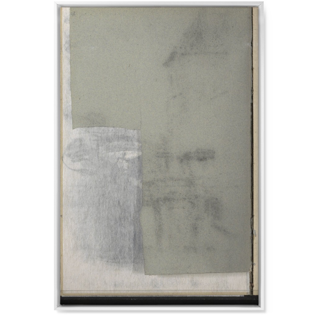 Left Graphite Diptych Wall Art, White, Single piece, Canvas, 24x36, Gray