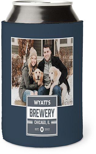 Brewery Can Cooler, Can Cooler, Black, silhouette