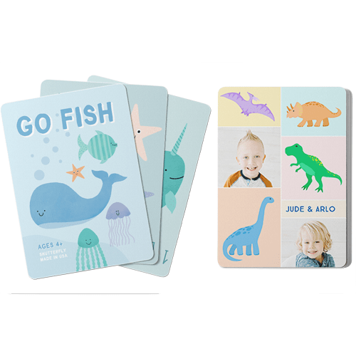 Dino Mite Time Card Game, Go Fish, Blue