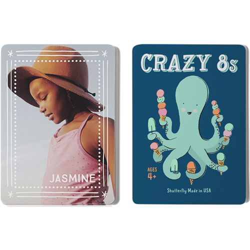 Dazzle Doodle Border Card Game, Crazy 8s, White