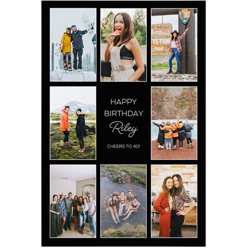 Portrait Frames Celebration Photo Board, Black