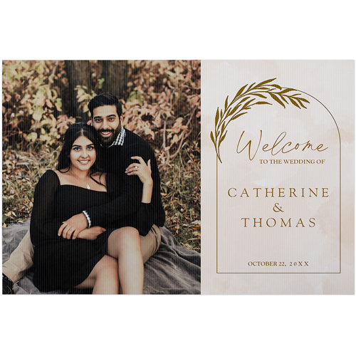 Splendid Spruce Celebration Photo Board, Beige, wheat