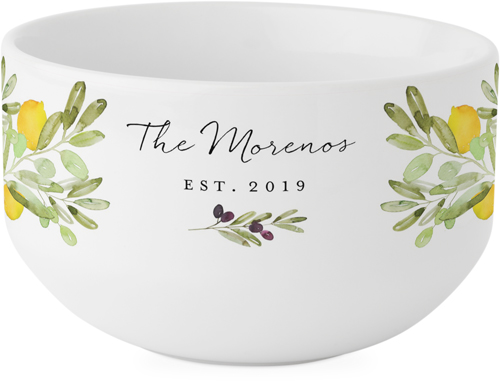 Botanical Lemons Ceramic Bowl