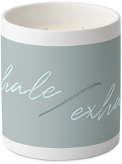 inhale exhale ceramic candle
