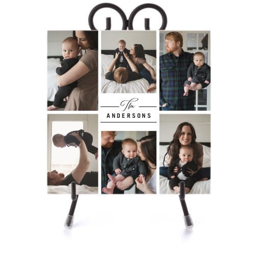 Statement Family Name Ceramic Tile, glossy, 6x6, Black