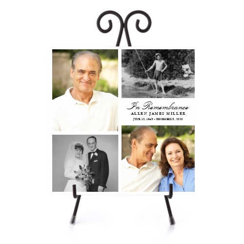 Classic In Remembrance Collage Ceramic Tile, glossy, 8x8, Multicolor, multi