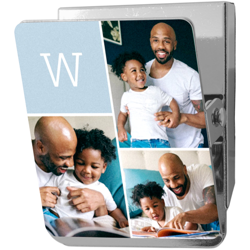 Gallery of Three Monogram Clip Magnet, 2x2.5, Multicolor, multi