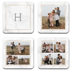 classic marble frame coaster