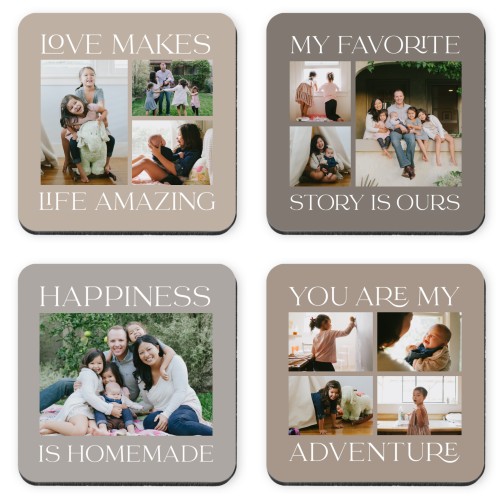 Everyday Life Sentiments Coaster, Beige