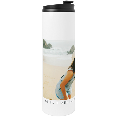Sweet Together Initials Stainless Steel Travel Mug, White,  , 20oz, White