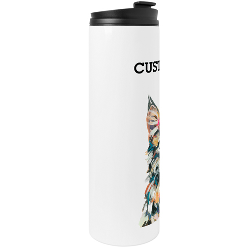 Maine Coon Custom Text Stainless Steel Travel Mug, White,  , 20oz, Multicolor