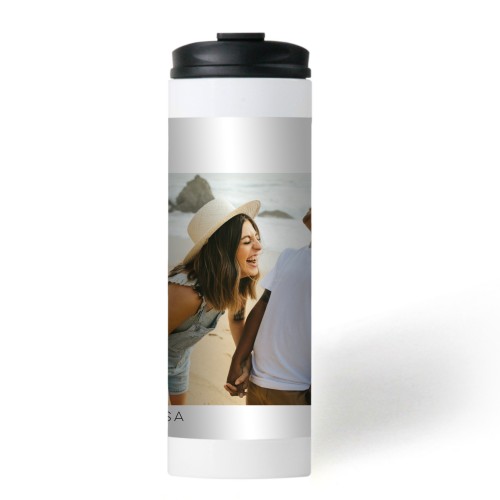 Sweet Together Initials Stainless Steel Travel Mug, White,  , 16oz, White