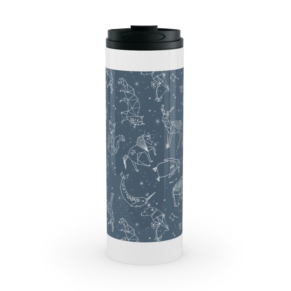 Animal Constellations - Blue Stainless Mug, White,  , 16oz, Blue