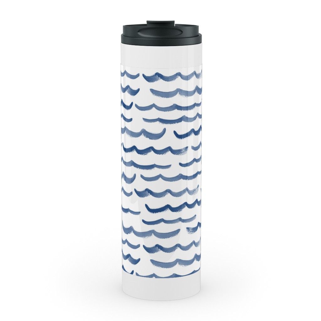 Ocean Waves Stainless Mug, White,  , 20oz, White