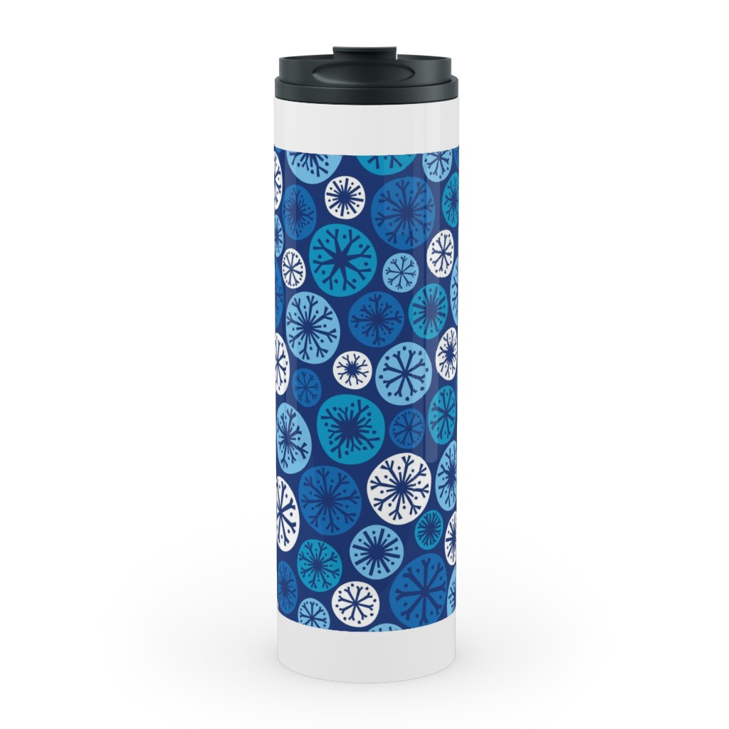 Snow Daze Stainless Mug, White, , 20oz, Blue, Blue Yonder