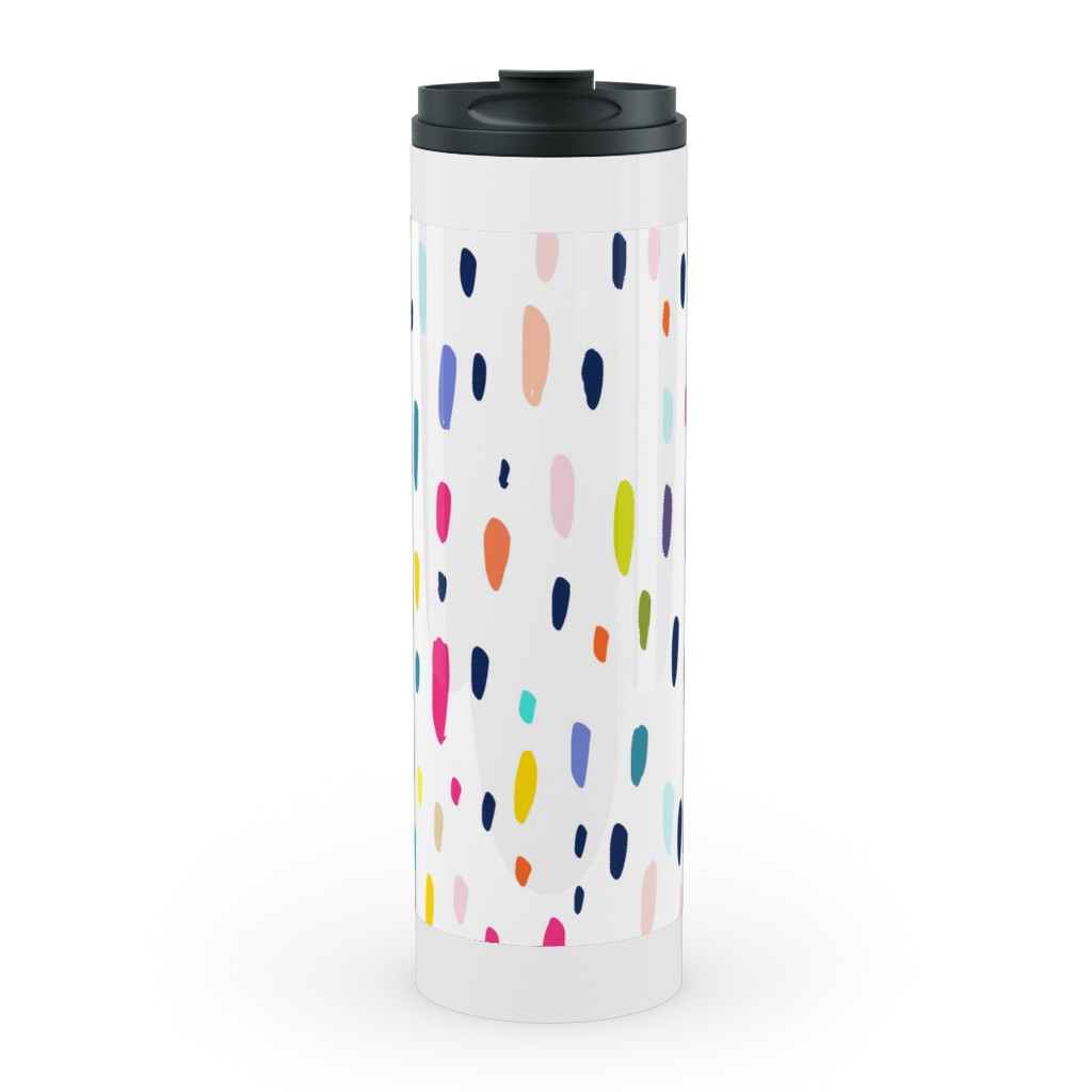 Summer Beach Party - Multi Stainless Mug, White,  , 20oz, Multicolor