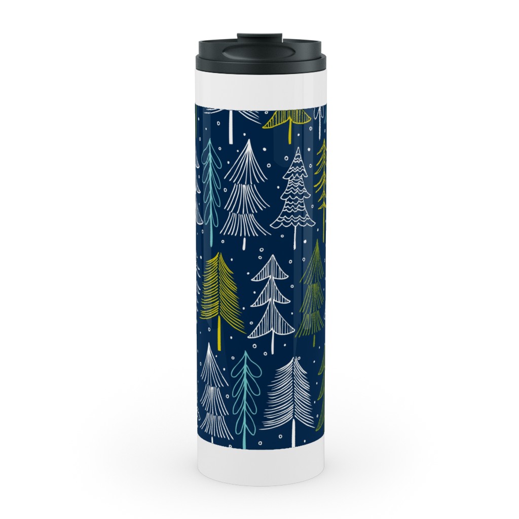 Oh' Christmas Tree Stainless Mug, White,  , 20oz, Blue