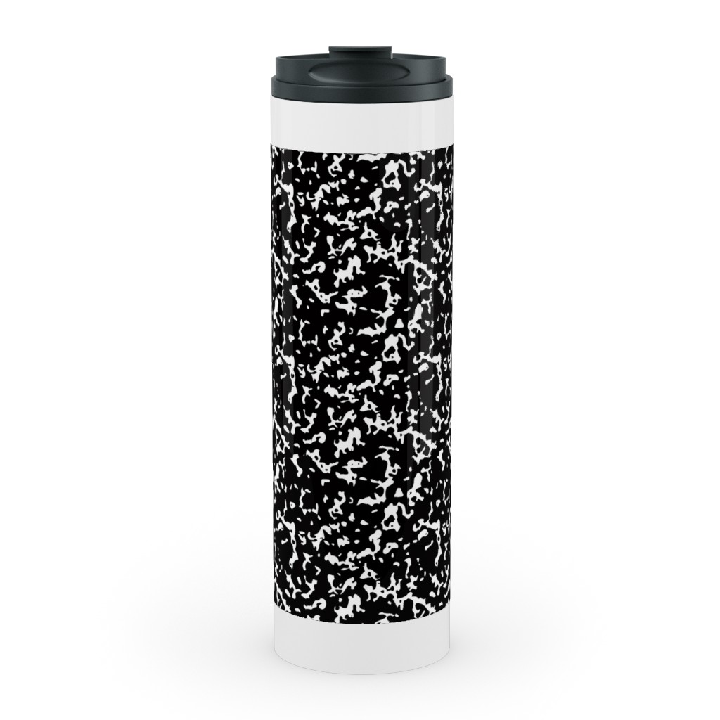 Composition Notebook - Black and White Stainless Mug, White,  , 20oz, Black