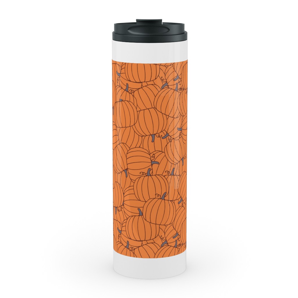 Squashed Squash Stainless Mug, White,  , 20oz, Orange