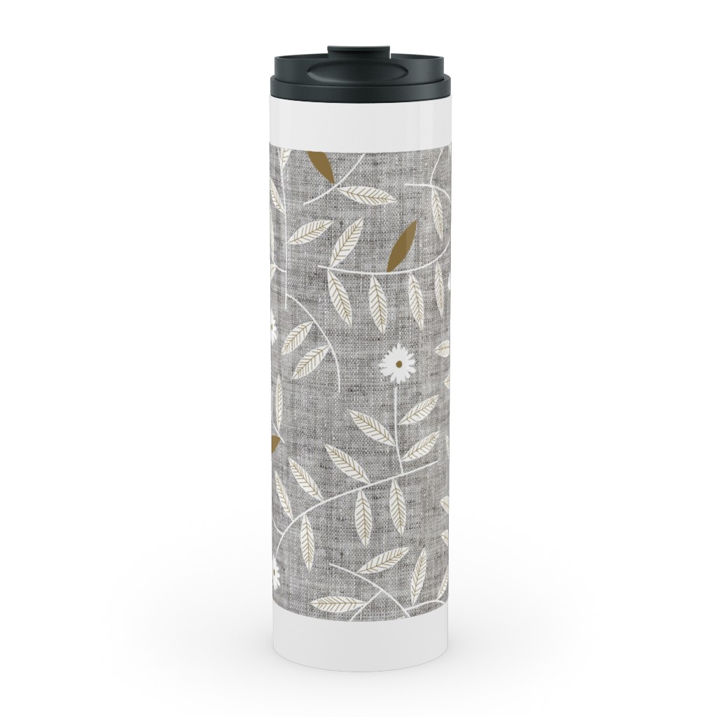 Darcy Stainless Mug, White, , 20oz, Gray, Iron