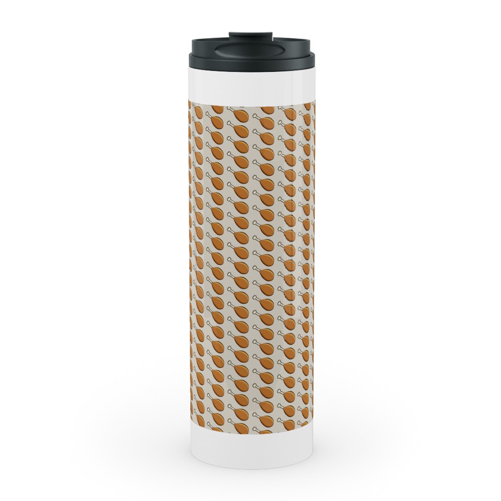 Turkey Legs - Beige Stainless Mug, White, , 20oz, Beige, Pearl