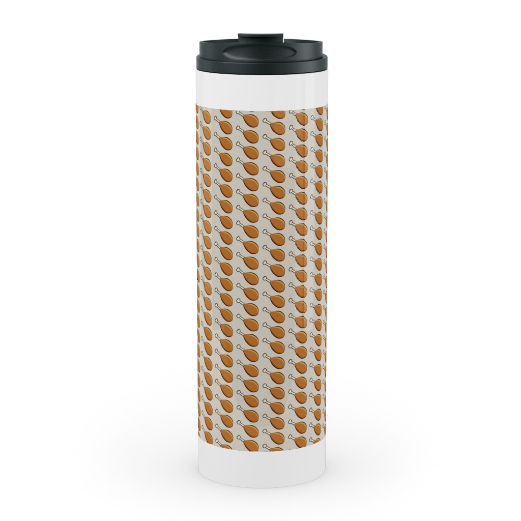 Turkey Legs - Beige Stainless Mug, White,  , 20oz, Beige