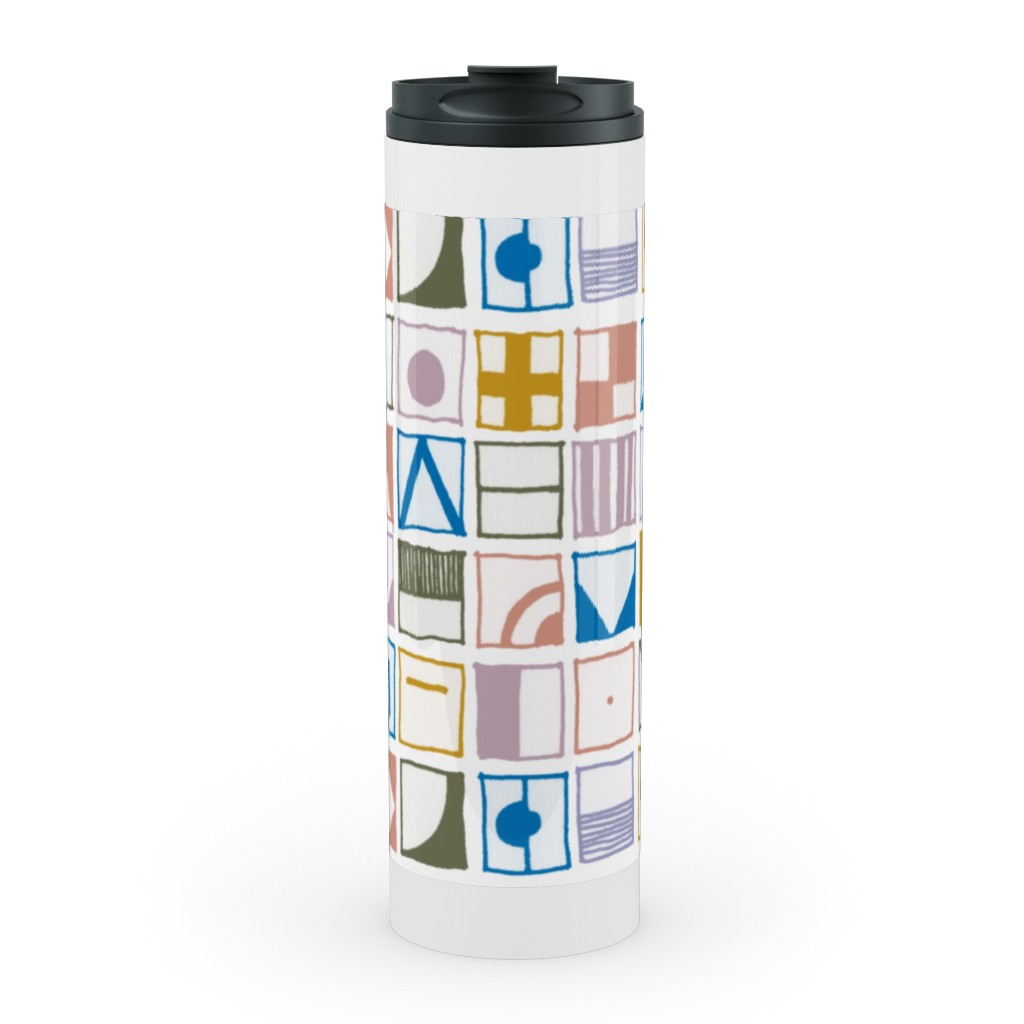 the New Nautical - Naval Flags - Multi Stainless Mug, White, , 20oz, Multicolor