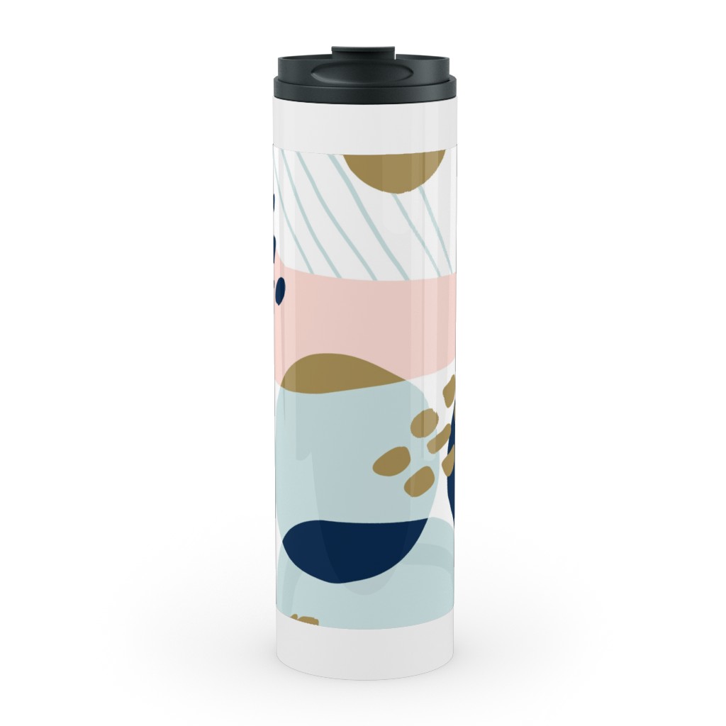 Sun Burst Abstract Stainless Mug, White, , 20oz, Multicolor